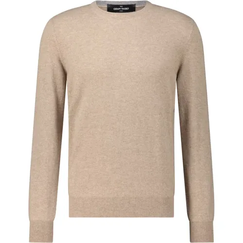 Kaschmir Rundhals Pullover , Herren, Größe: XL - Gran Sasso - Modalova