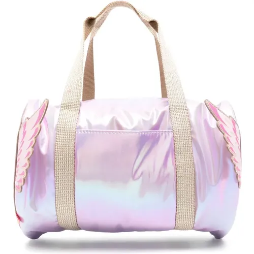 Iridescent Polyester Logo Print Rucksack - Billieblush - Modalova