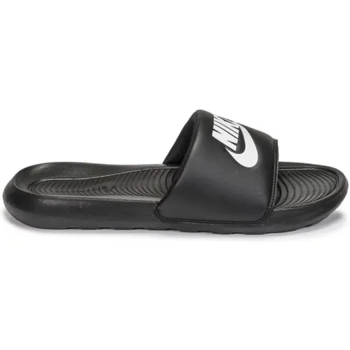 Schwarze Slip-On Sandalen , Herren, Größe: 44 EU - Nike - Modalova