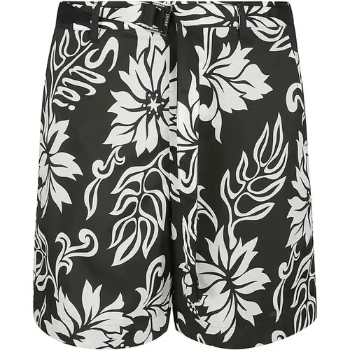 Floral Print Shorts , male, Sizes: L, M - Sacai - Modalova