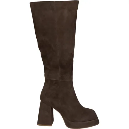 Square Toe Leather Ankle Boots , female, Sizes: 3 UK, 7 UK, 6 UK, 2 UK, 5 UK, 4 UK - Alma en Pena - Modalova