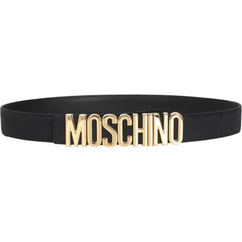 Logo Leather Belt , male, Sizes: XL, 2XL, 3XL - Moschino - Modalova