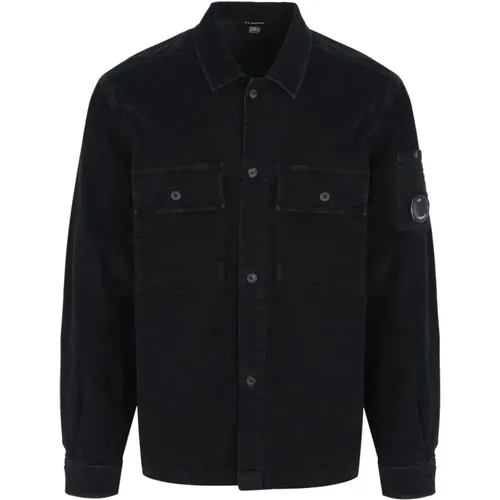 Schwarzes Corduroy Utility Overshirt - C.P. Company - Modalova