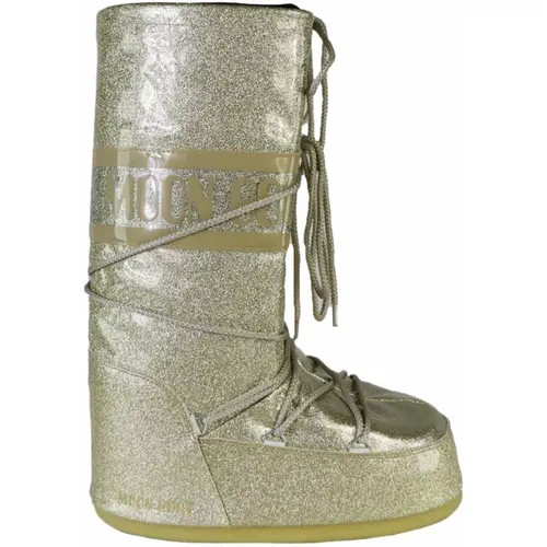 Glitter Gold Icon Boots , female, Sizes: 9 UK - moon boot - Modalova