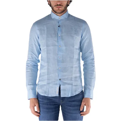 Long Sleeve Linen Shirt , male, Sizes: S, M, L, XL - YES ZEE - Modalova