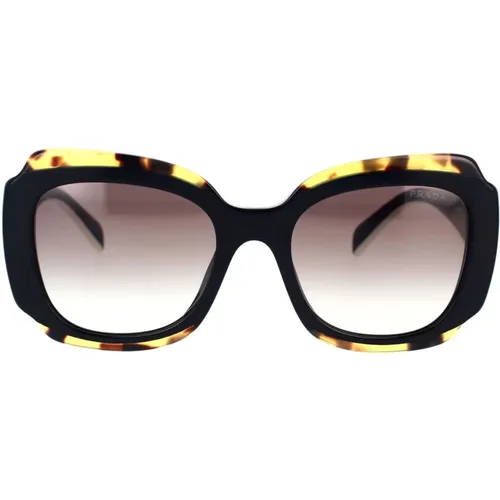 Irregular Oversize Sunglasses in Havana-Black , unisex, Sizes: 52 MM - Prada - Modalova