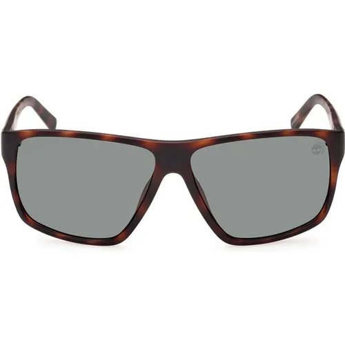 Quadratische Polarisierte Sonnenbrille Grün Dunkel - Timberland - Modalova