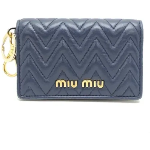 Pre-owned Leather wallets , female, Sizes: ONE SIZE - Miu Miu Pre-owned - Modalova