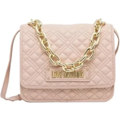 Quilted Handbag with Adjustable Strap , female, Sizes: ONE SIZE - Love Moschino - Modalova