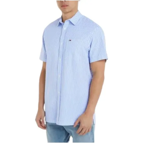 Short Sleeve Shirts , Herren, Größe: M - Tommy Hilfiger - Modalova