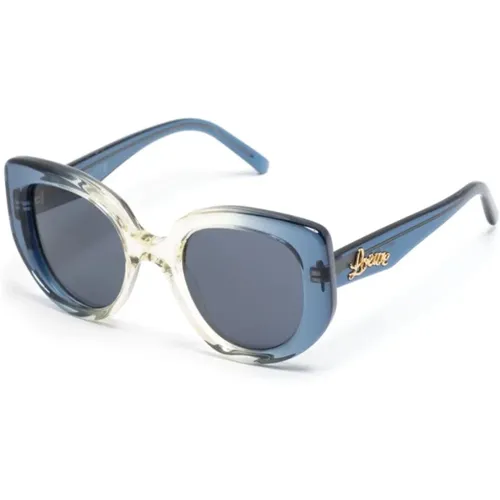 Blaue Sonnenbrille für den täglichen Gebrauch , Damen, Größe: 49 MM - Loewe - Modalova
