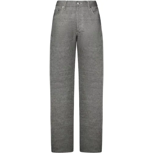 Trousers Grey , female, Sizes: W32, W30 - Maison Margiela - Modalova