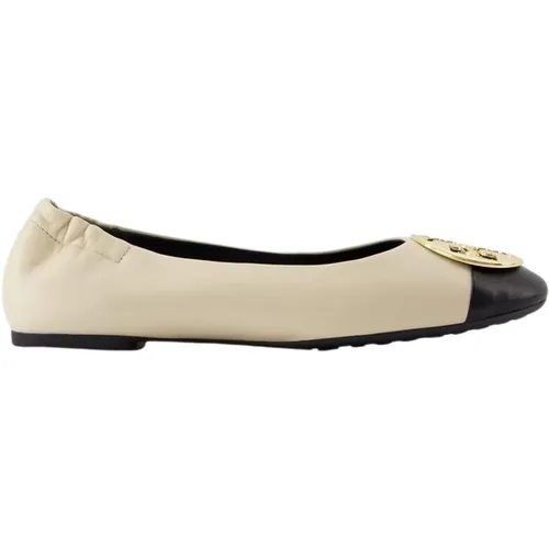 Claire Cap-Toe Ballerinas - Lederschuhe , Damen, Größe: 36 1/2 EU - TORY BURCH - Modalova