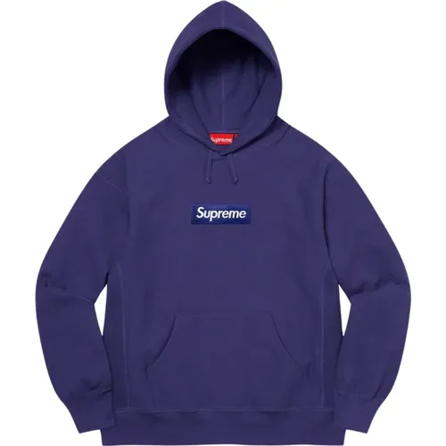 Limitierte Auflage Box Logo Hoodie Navy , Herren, Größe: XL - Supreme - Modalova