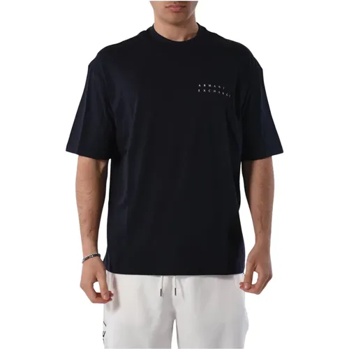Baumwoll-T-Shirt mit Logo , Herren, Größe: S - Armani Exchange - Modalova