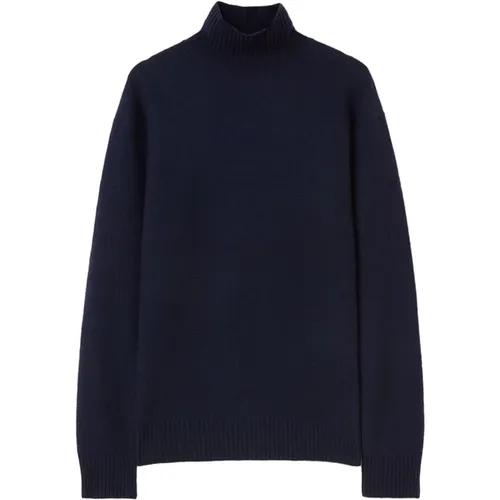 Blauer Wollstrickpullover , Herren, Größe: L - Jil Sander - Modalova