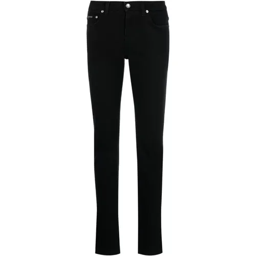 Gerade Jeans Upgrade, Logo Patch, 99% Baumwolle, 1% Elasthan , Damen, Größe: M - Dolce & Gabbana - Modalova