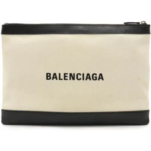 Pre-owned Canvas clutches , female, Sizes: ONE SIZE - Balenciaga Vintage - Modalova