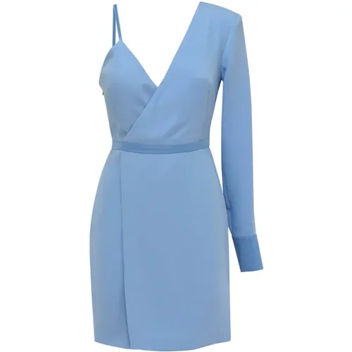 Asymmetric Sleeve Wrap Mini Dress , female, Sizes: S, XS, 2XS - MVP wardrobe - Modalova
