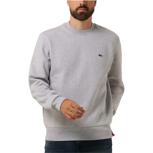 Herren Sweatshirt Grauer Pullover,Herren Sweatshirt Trendiger Stil - Lacoste - Modalova