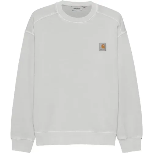 Grey Sweater with Logo Patch , male, Sizes: S, M - Carhartt WIP - Modalova