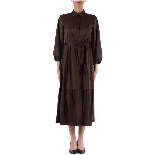 Classic cotton dress with belt , female, Sizes: M - Emme DI Marella - Modalova