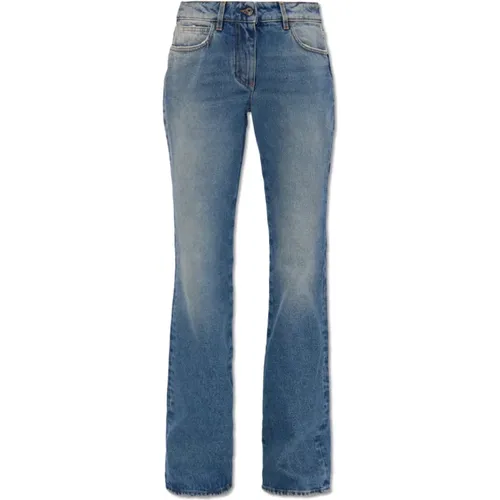 Ausgestellte Jeans , Damen, Größe: W27 - Off White - Modalova