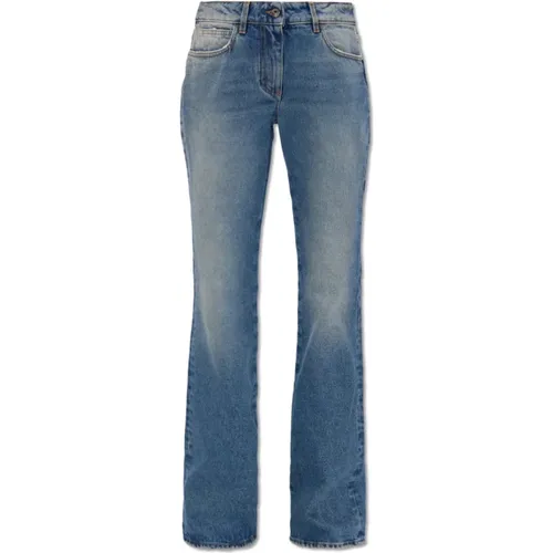 Ausgestellte Jeans , Damen, Größe: W28 - Off White - Modalova