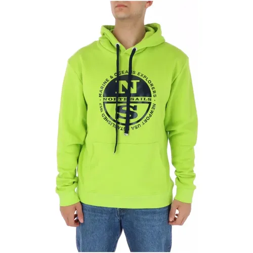 Grüner Bedruckter Sweatshirt für Männer , Herren, Größe: S - North Sails - Modalova