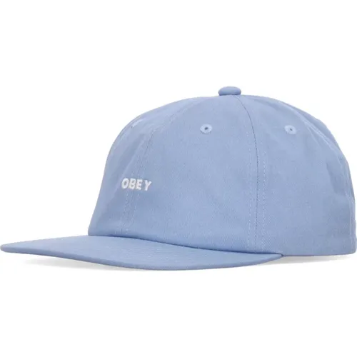 Bold Twill Flat Brim Cap , male, Sizes: ONE SIZE - Obey - Modalova