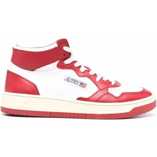 White leather high-top trainers , male, Sizes: 9 UK, 11 UK - Autry - Modalova