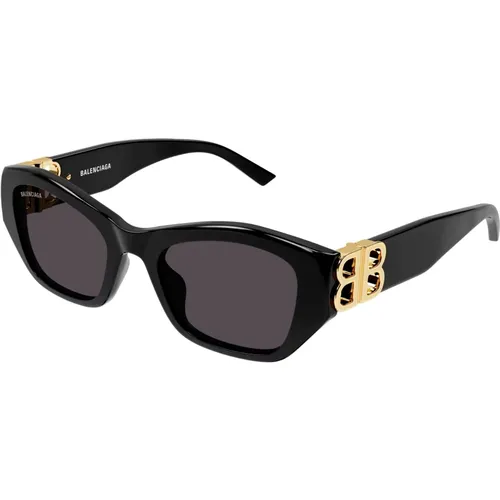 Dark Grey Sunglasses , female, Sizes: 53 MM - Balenciaga - Modalova