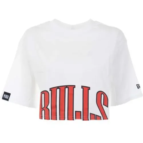 Chicago Bulls NBA Team Wordmark T-shirt , female, Sizes: L, M - new era - Modalova