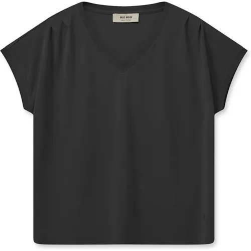 Classic V-Neck Tee Top in , female, Sizes: XL - MOS MOSH - Modalova