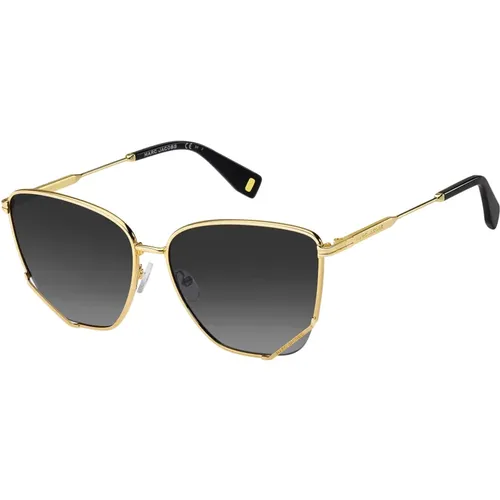 Chic Gold/Grey Shaded Sunglasses , female, Sizes: 61 MM - Marc Jacobs - Modalova