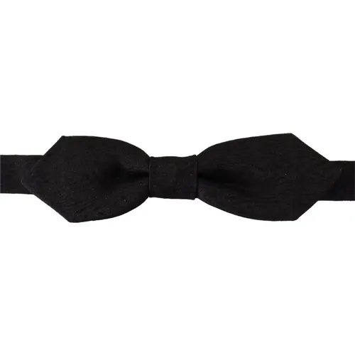 Adjustable Silk Neck Papillon Tie , male, Sizes: ONE SIZE - Dolce & Gabbana - Modalova