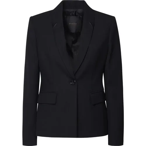 Double-Breasted Jacket with Lapels , female, Sizes: L, M, S, XS, 2XS - pinko - Modalova