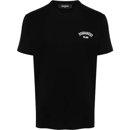 Baumwoll Jersey T-Shirt , Herren, Größe: S - Dsquared2 - Modalova