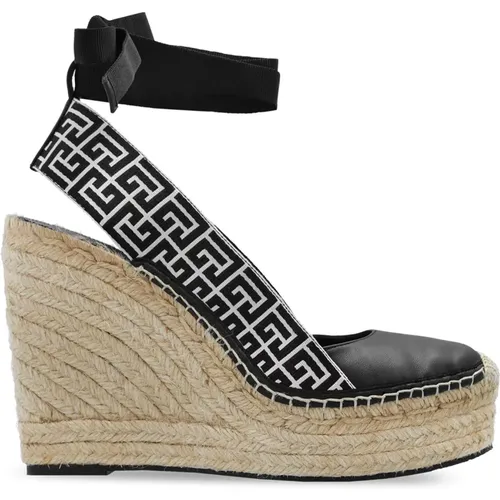 Alex Monogram Keil-Espadrilles - Balmain - Modalova