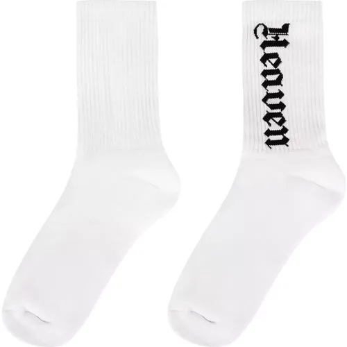 Logo Intarsia Baumwollsocken , Herren, Größe: L/Xl - Palm Angels - Modalova