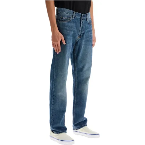 Verwaschene Jeans, gerader Schnitt , Herren, Größe: W34 - Carhartt WIP - Modalova