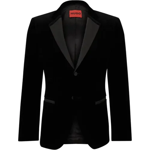 Veloursblazer mit Satinrevers - Hugo Boss - Modalova