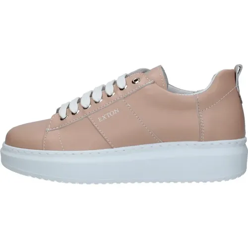 Damen Leder Low-Top Sneakers , Damen, Größe: 39 EU - Exton - Modalova