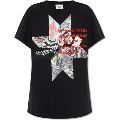 Zewel T-shirt , female, Sizes: L, XS, M, S - Isabel Marant Étoile - Modalova