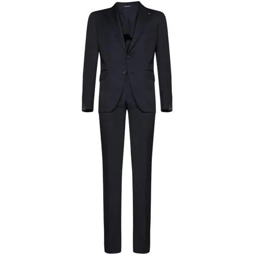 Blauer Anzug mit Einreihiger Knopfleiste , Herren, Größe: 2XL - Tagliatore - Modalova