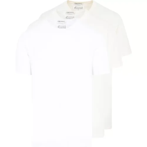 Weißes Baumwoll-T-Shirt-Set , Herren, Größe: M - Maison Margiela - Modalova
