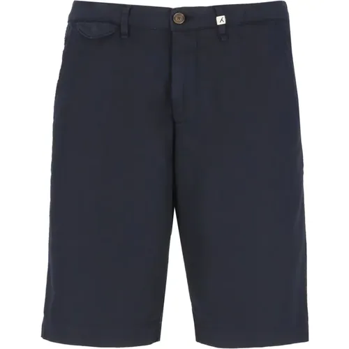 Blaue Bermuda Shorts aus Baumwolle , Herren, Größe: L - Myths - Modalova