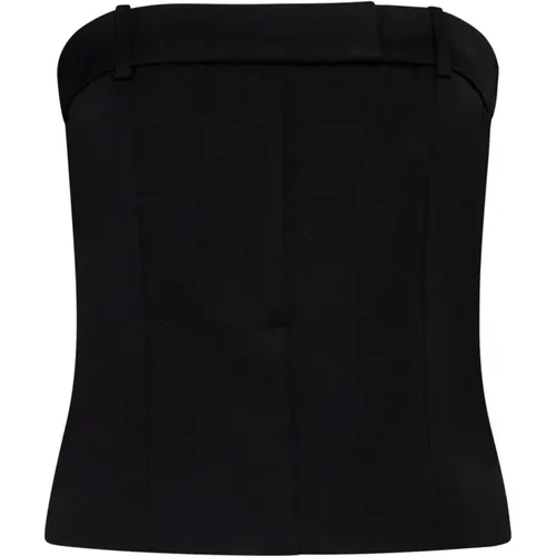 Corset Style Strapless Top , female, Sizes: L, M - Róhe - Modalova