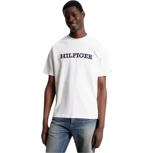 Besticktes Logo T-Shirt - Archiv , Herren, Größe: L - Tommy Hilfiger - Modalova