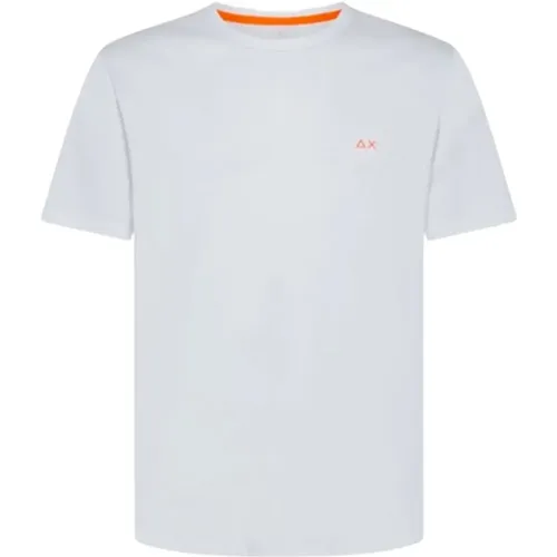 Einfarbiges Weißes T-Shirt Sun68 - Sun68 - Modalova